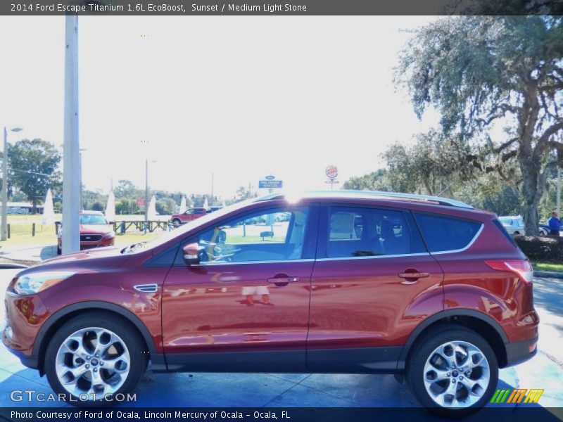 Sunset / Medium Light Stone 2014 Ford Escape Titanium 1.6L EcoBoost