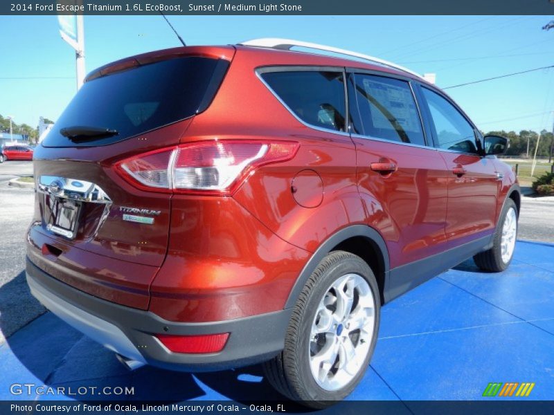 Sunset / Medium Light Stone 2014 Ford Escape Titanium 1.6L EcoBoost