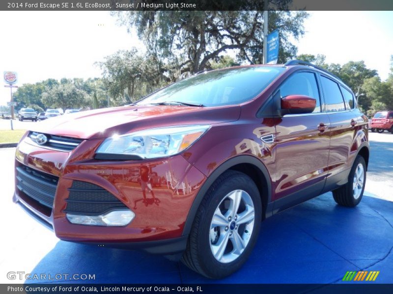 Sunset / Medium Light Stone 2014 Ford Escape SE 1.6L EcoBoost