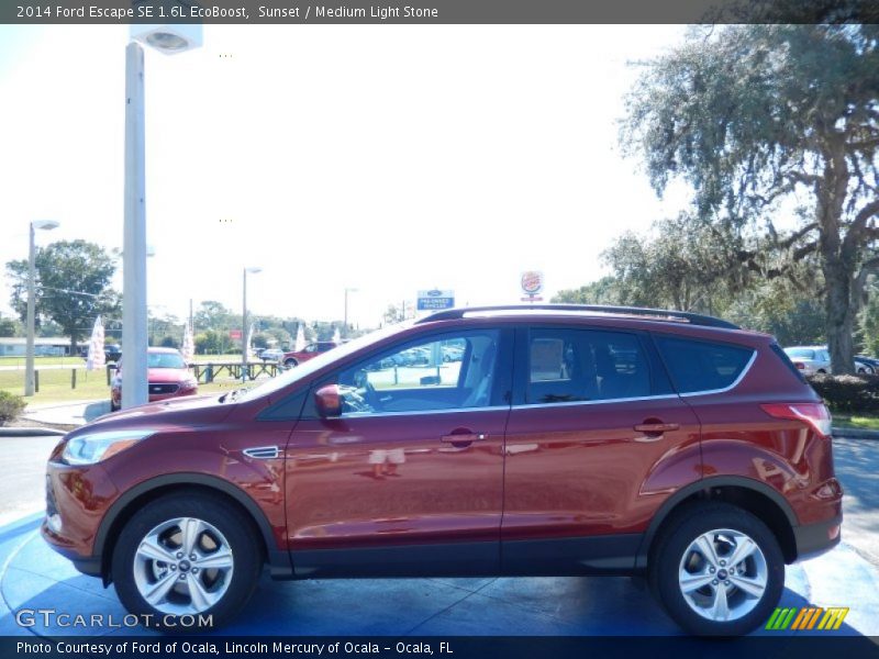 Sunset / Medium Light Stone 2014 Ford Escape SE 1.6L EcoBoost