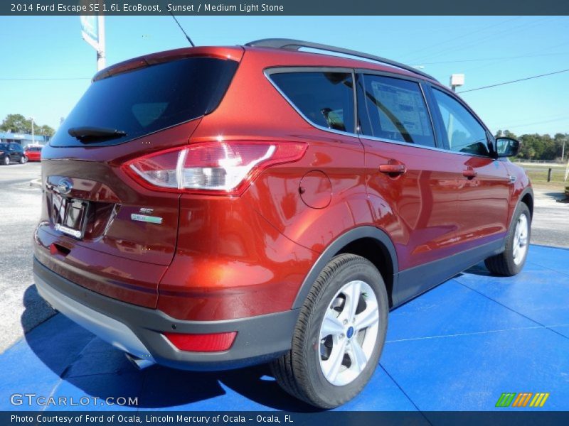 Sunset / Medium Light Stone 2014 Ford Escape SE 1.6L EcoBoost