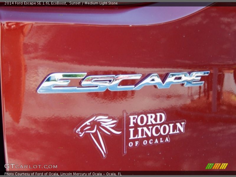 Sunset / Medium Light Stone 2014 Ford Escape SE 1.6L EcoBoost