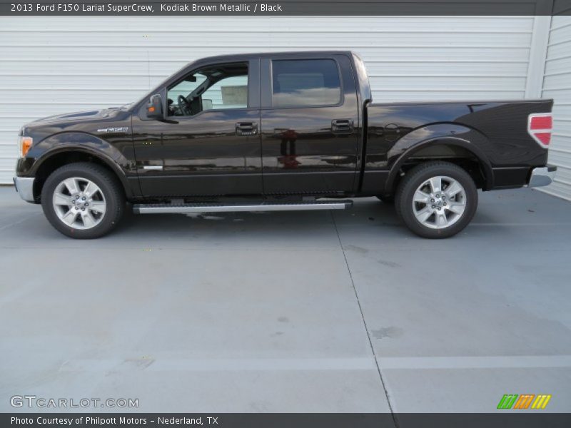 Kodiak Brown Metallic / Black 2013 Ford F150 Lariat SuperCrew