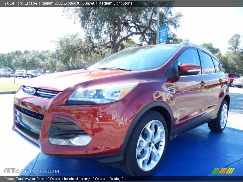 Sunset / Medium Light Stone 2014 Ford Escape Titanium 2.0L EcoBoost
