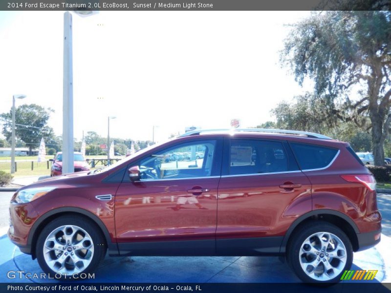 Sunset / Medium Light Stone 2014 Ford Escape Titanium 2.0L EcoBoost