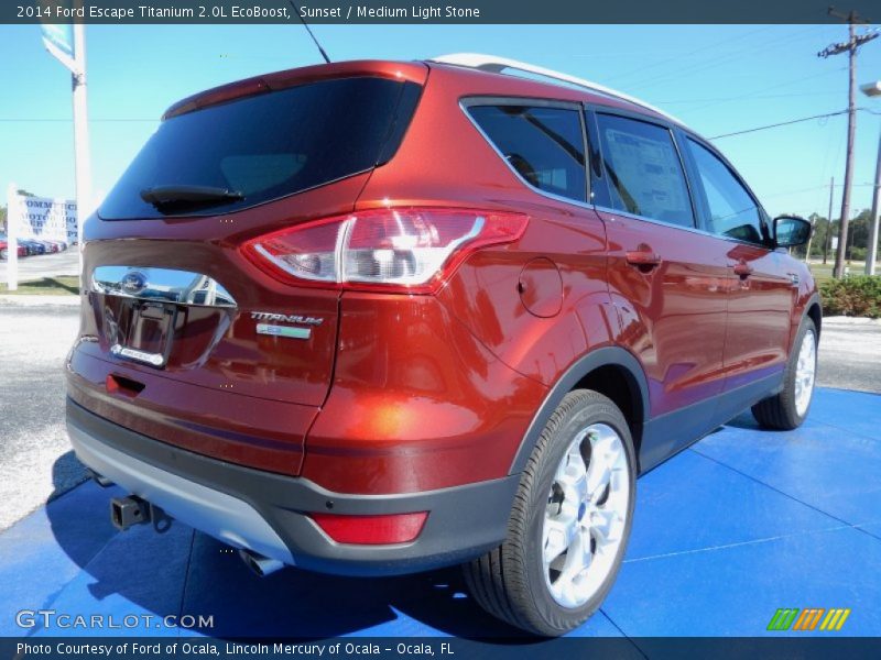Sunset / Medium Light Stone 2014 Ford Escape Titanium 2.0L EcoBoost