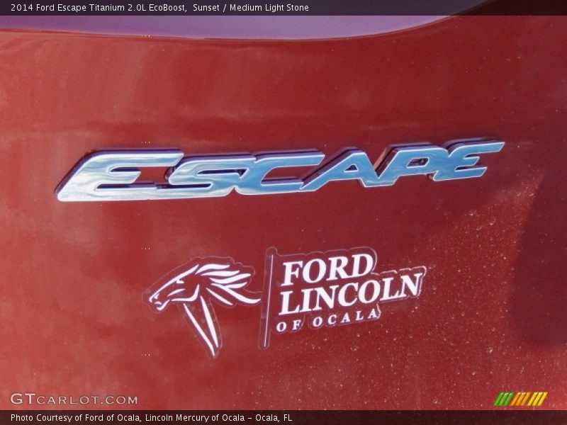 Sunset / Medium Light Stone 2014 Ford Escape Titanium 2.0L EcoBoost