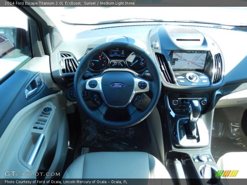 Sunset / Medium Light Stone 2014 Ford Escape Titanium 2.0L EcoBoost