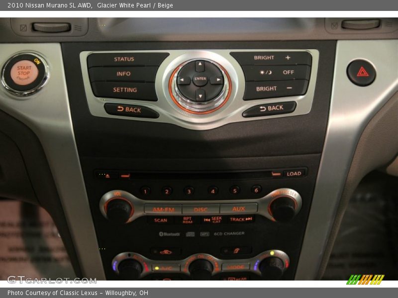 Glacier White Pearl / Beige 2010 Nissan Murano SL AWD