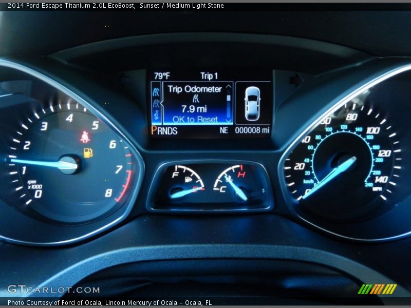 Sunset / Medium Light Stone 2014 Ford Escape Titanium 2.0L EcoBoost