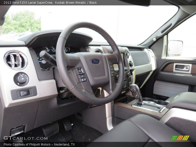 Kodiak Brown Metallic / Black 2013 Ford F150 Lariat SuperCrew