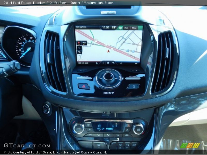 Sunset / Medium Light Stone 2014 Ford Escape Titanium 2.0L EcoBoost