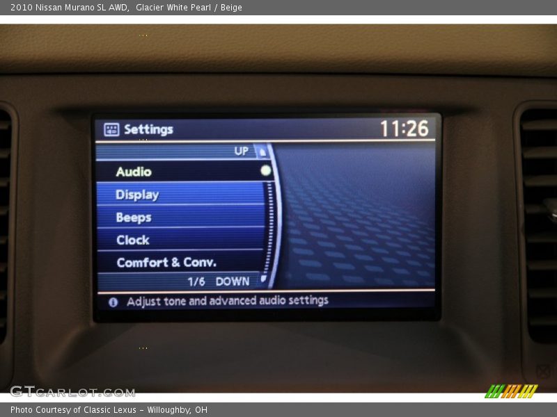 Glacier White Pearl / Beige 2010 Nissan Murano SL AWD