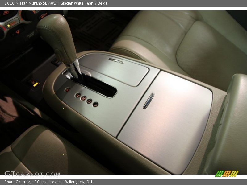 Glacier White Pearl / Beige 2010 Nissan Murano SL AWD