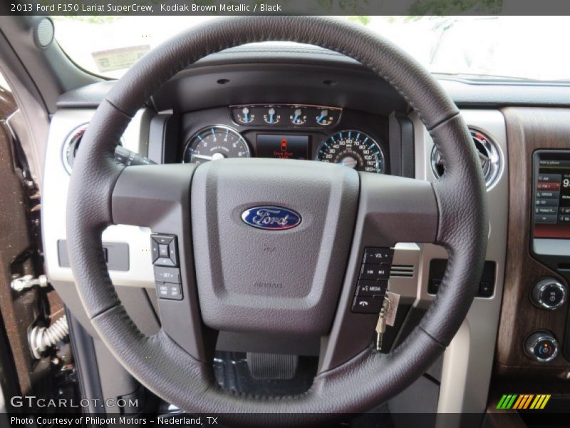 Kodiak Brown Metallic / Black 2013 Ford F150 Lariat SuperCrew