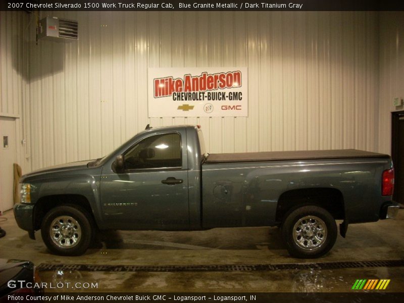 Blue Granite Metallic / Dark Titanium Gray 2007 Chevrolet Silverado 1500 Work Truck Regular Cab