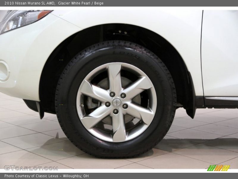 Glacier White Pearl / Beige 2010 Nissan Murano SL AWD