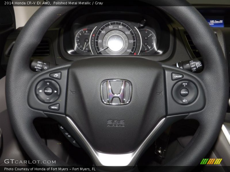 Polished Metal Metallic / Gray 2014 Honda CR-V EX AWD