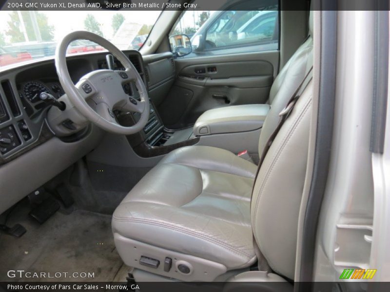 Silver Birch Metallic / Stone Gray 2004 GMC Yukon XL Denali AWD