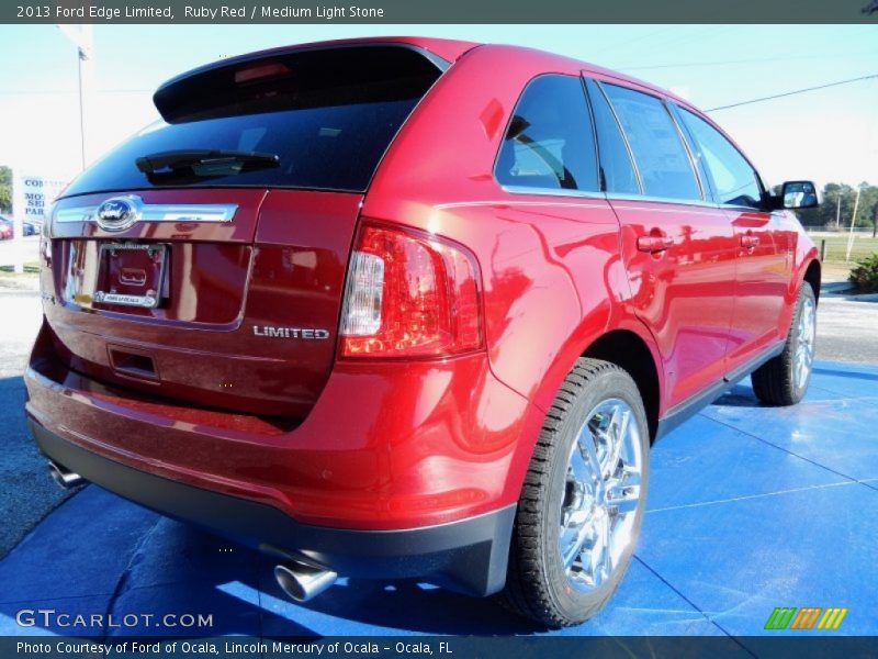 Ruby Red / Medium Light Stone 2013 Ford Edge Limited