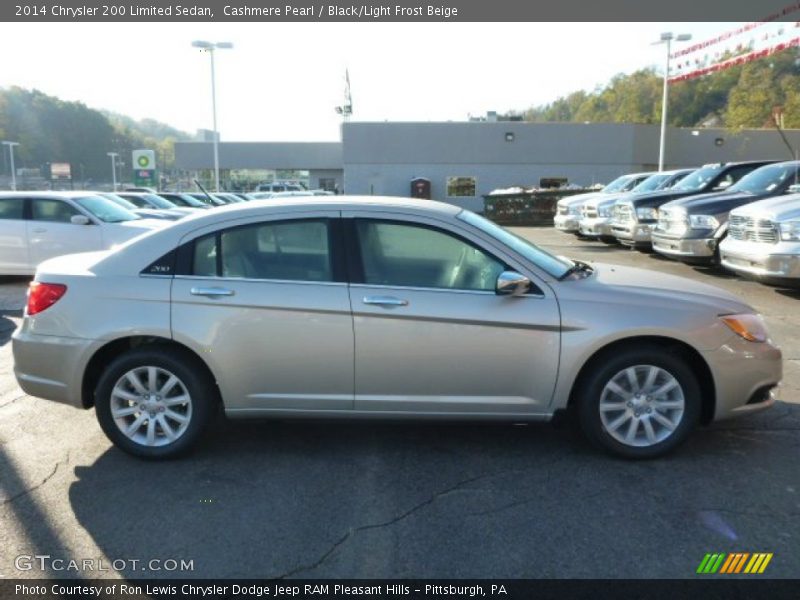 Cashmere Pearl / Black/Light Frost Beige 2014 Chrysler 200 Limited Sedan