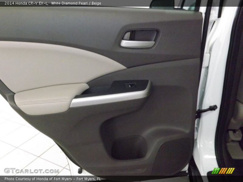 White Diamond Pearl / Beige 2014 Honda CR-V EX-L