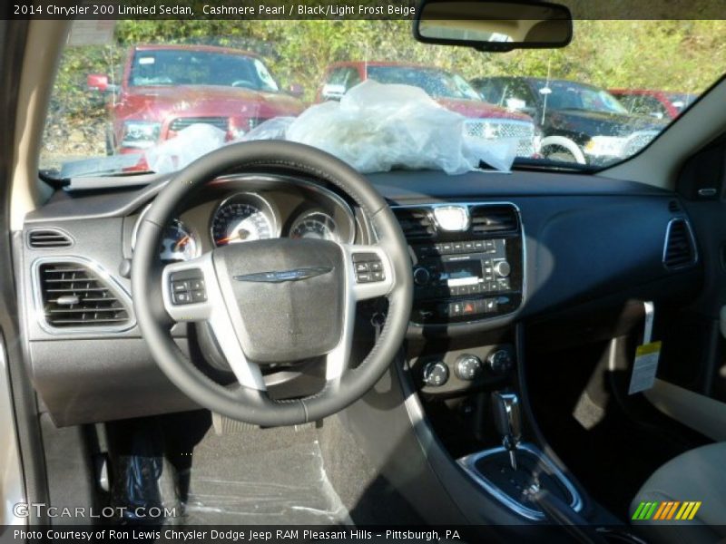 Cashmere Pearl / Black/Light Frost Beige 2014 Chrysler 200 Limited Sedan