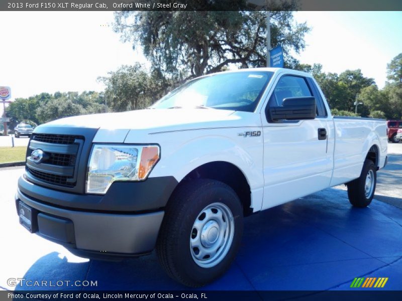 Oxford White / Steel Gray 2013 Ford F150 XLT Regular Cab