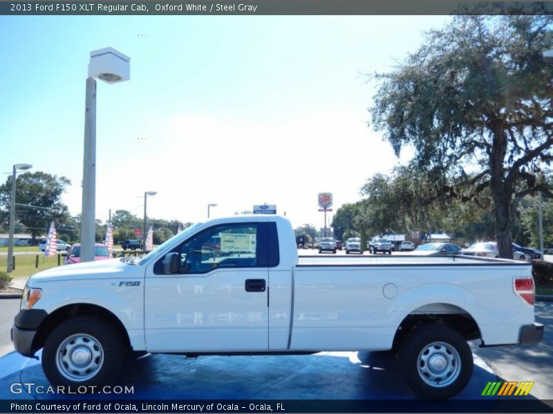Oxford White / Steel Gray 2013 Ford F150 XLT Regular Cab