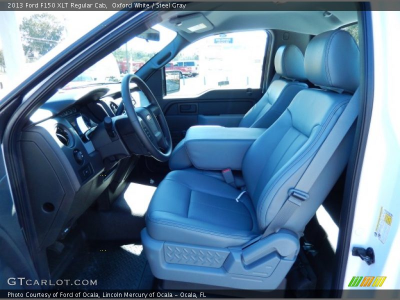 Oxford White / Steel Gray 2013 Ford F150 XLT Regular Cab