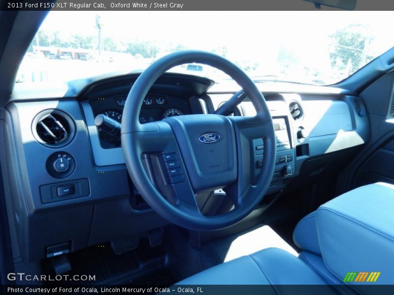 Oxford White / Steel Gray 2013 Ford F150 XLT Regular Cab