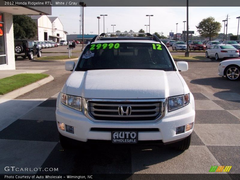 White / Gray 2012 Honda Ridgeline RTL