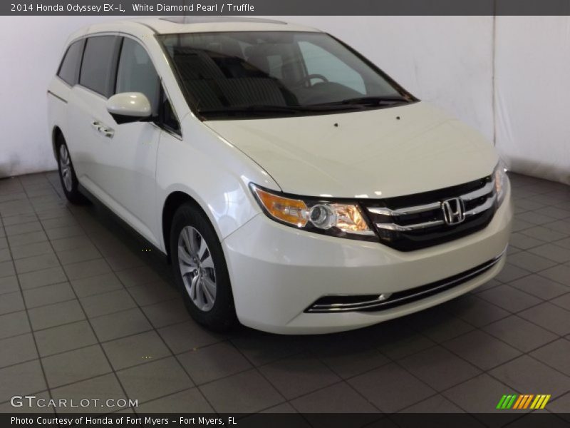 White Diamond Pearl / Truffle 2014 Honda Odyssey EX-L