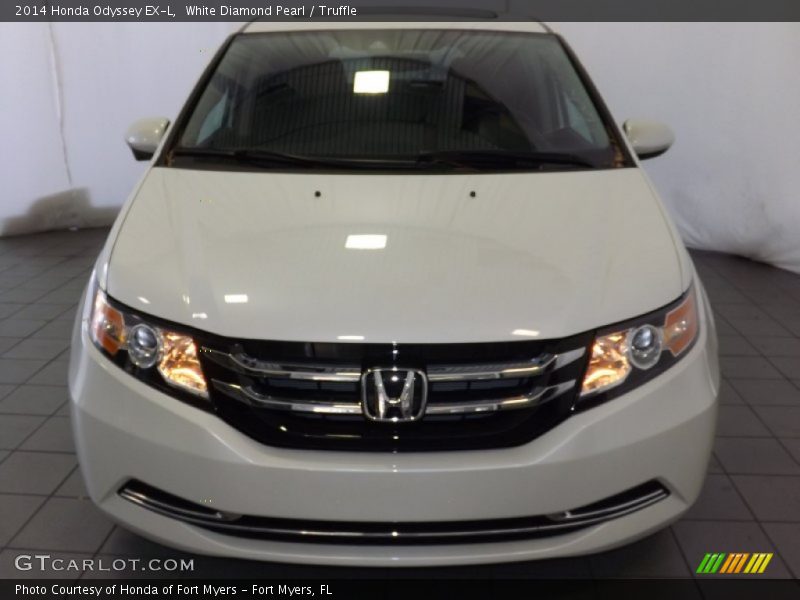 White Diamond Pearl / Truffle 2014 Honda Odyssey EX-L