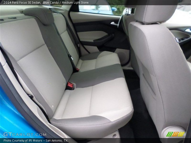 Blue Candy / Medium Light Stone 2014 Ford Focus SE Sedan