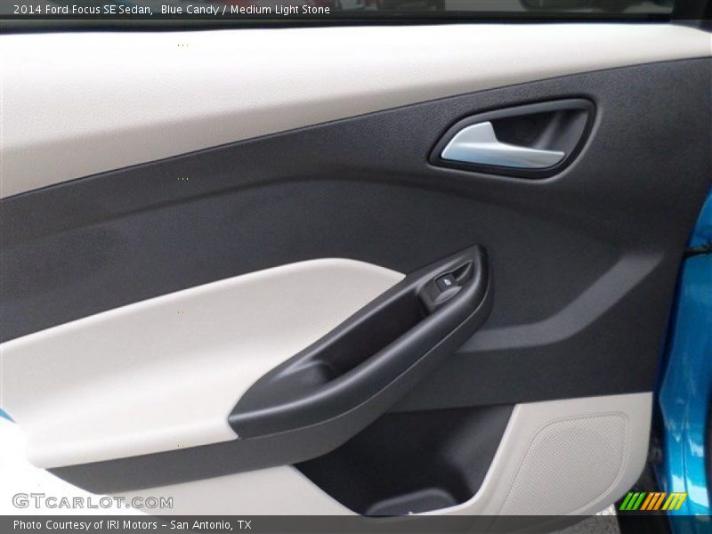 Blue Candy / Medium Light Stone 2014 Ford Focus SE Sedan