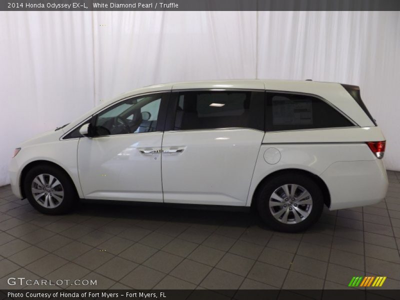 White Diamond Pearl / Truffle 2014 Honda Odyssey EX-L