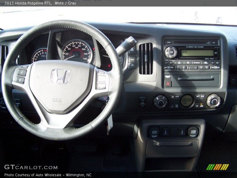 White / Gray 2012 Honda Ridgeline RTL
