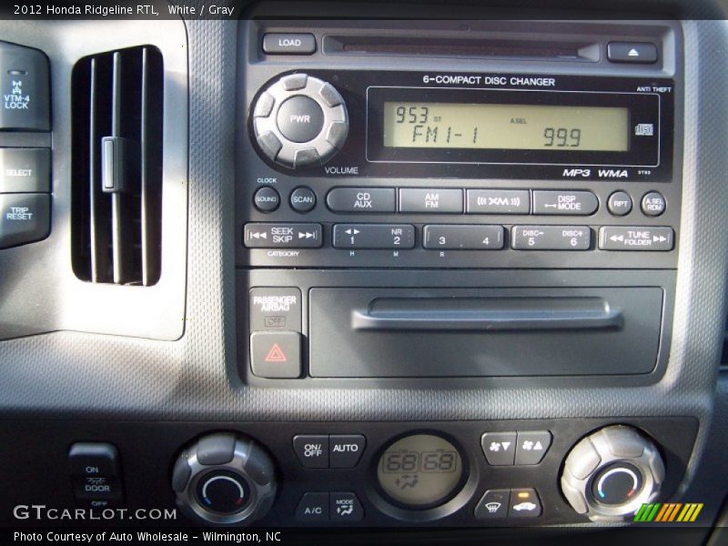 White / Gray 2012 Honda Ridgeline RTL