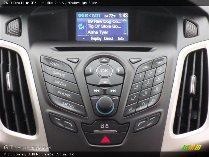 Blue Candy / Medium Light Stone 2014 Ford Focus SE Sedan