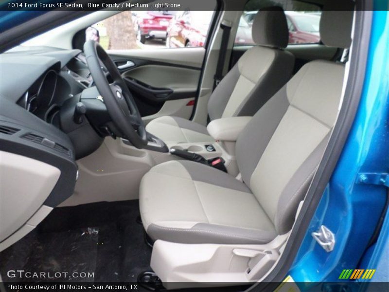 Blue Candy / Medium Light Stone 2014 Ford Focus SE Sedan