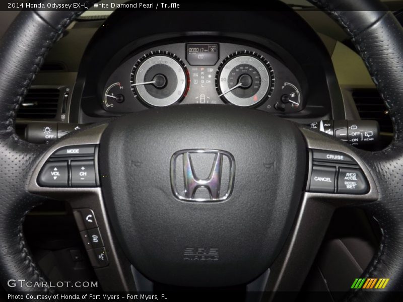 White Diamond Pearl / Truffle 2014 Honda Odyssey EX-L