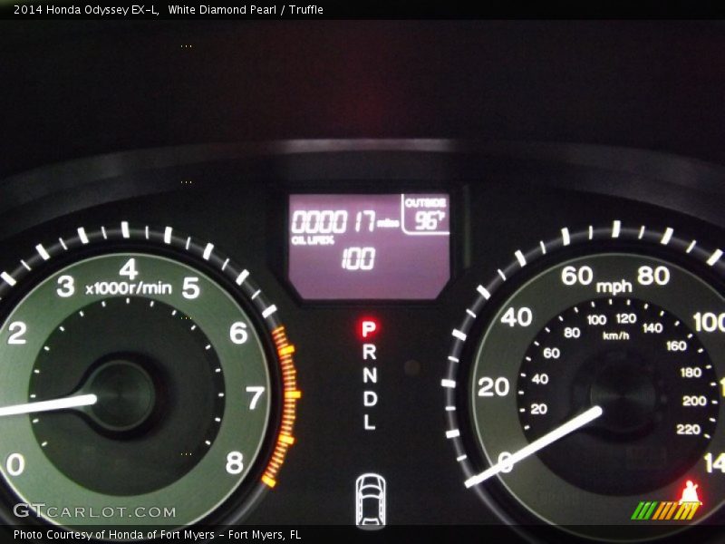 White Diamond Pearl / Truffle 2014 Honda Odyssey EX-L