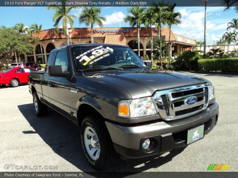 Dark Shadow Grey Metallic / Medium Dark Flint 2010 Ford Ranger XLT SuperCab