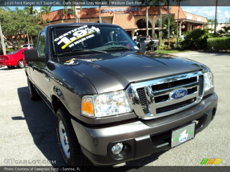 Dark Shadow Grey Metallic / Medium Dark Flint 2010 Ford Ranger XLT SuperCab