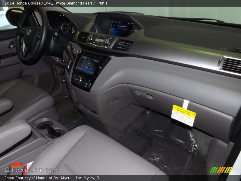White Diamond Pearl / Truffle 2014 Honda Odyssey EX-L
