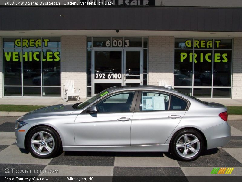 Glacier Silver Metallic / Black 2013 BMW 3 Series 328i Sedan