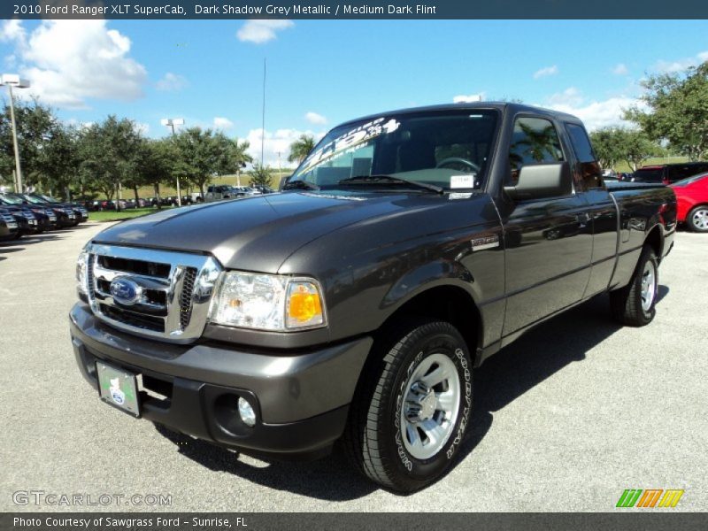 Dark Shadow Grey Metallic / Medium Dark Flint 2010 Ford Ranger XLT SuperCab