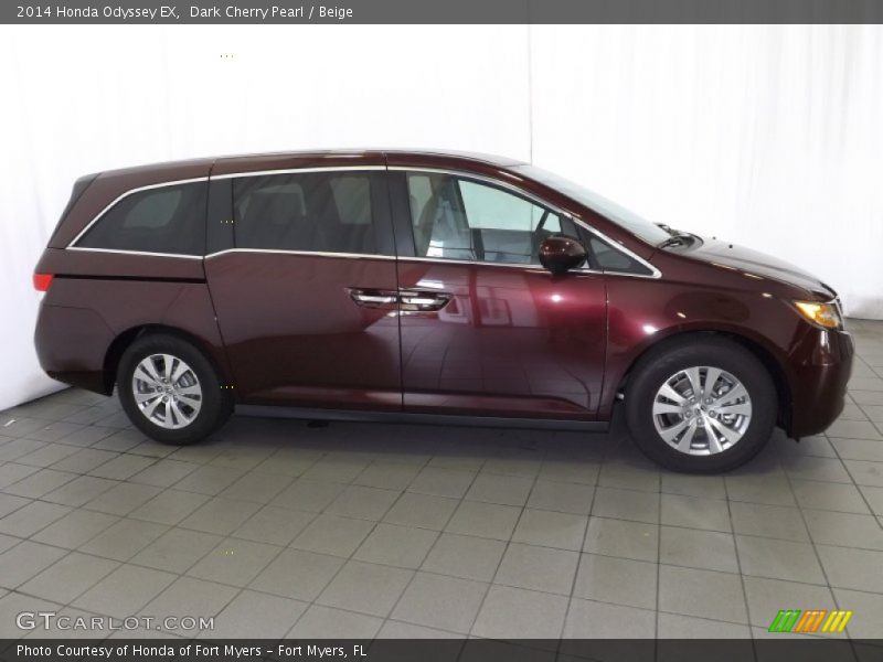 Dark Cherry Pearl / Beige 2014 Honda Odyssey EX
