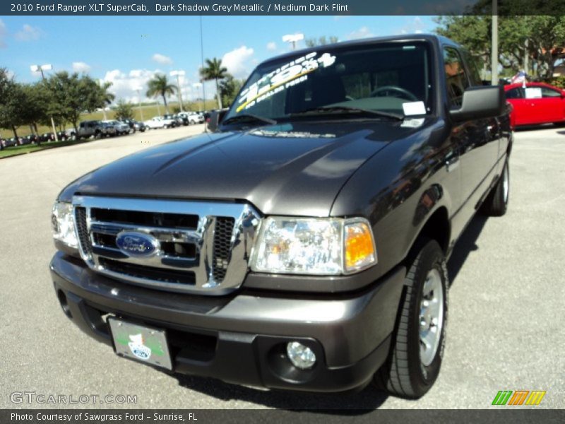 Dark Shadow Grey Metallic / Medium Dark Flint 2010 Ford Ranger XLT SuperCab